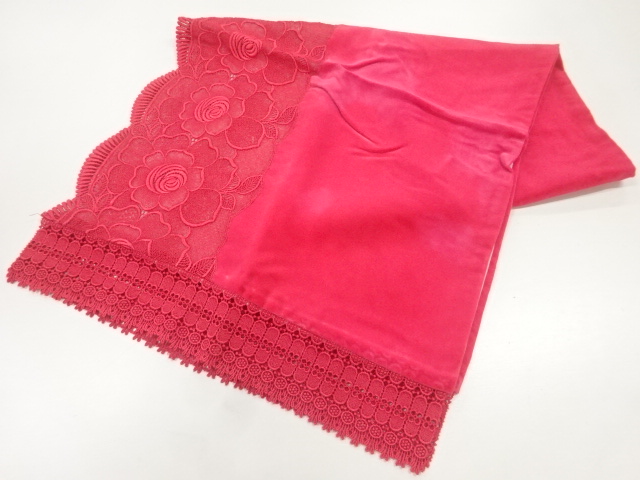 ビロードレース花模様ショール